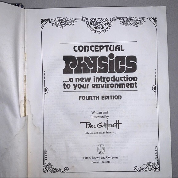 Vintage CONCEPTUAL PHYSICS - Paul G Hewitt 1981 Educational TextBook Homeschool - Picture 2 of 6